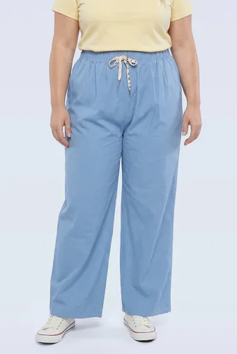 Spodnie szerokie nogawki jasny jeans