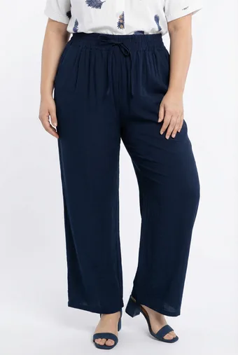 Granatowe szerokie spodnie