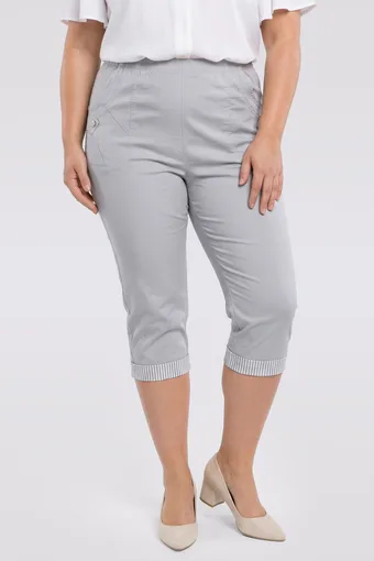 Khaki spodnie z paseczkami