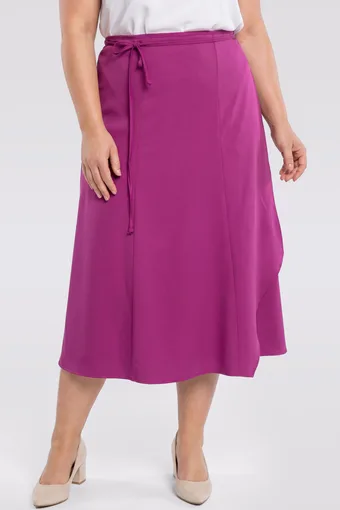 Spódnica khaki z wiązaniem
