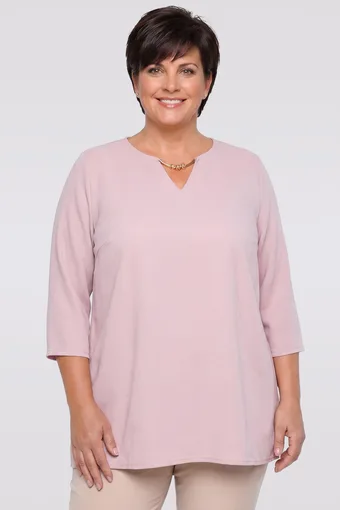 Różowa bluzka z aplikacją