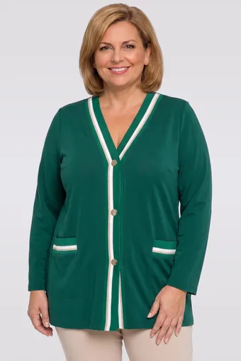 Brązowy sweter w paski