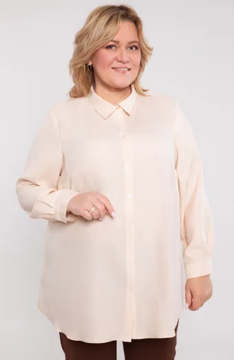 Granatowa bluzka w białe groszki