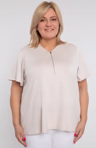 Czarna bluzka z suwakiem