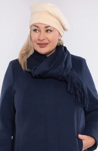 Czarna czapka z mieszanki angory